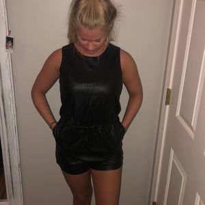 Leather romper
